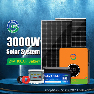 ระบบพลังงานแสงอาทิตย์ E-Sun 3kW แบบออฟกริด แบตเตอรี่ LiFePO4 24V สำหรับเก็บพลังงานภายในบ้าน - Product Image 2