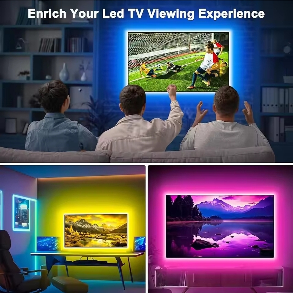 USB 5V RGB SMD5050 Smart LED Strip Light Strings with for App/Remote Control Dimmable IP20 Indoor Bedroom/Wall Decoration · image 6
