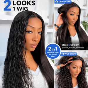 Nuevas Pelucas <span class=keywords><strong>de</strong></span> Cabello Humano 2 en 1 con Ondas Naturales, 13x4, Pre-Listas para Usar, Sin Pegamento, Nudos Decolorados, Listas para Usar - Product Image 4