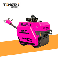 Nouvelle rouleuse vibrante à double tambour Changfa de 500 kg pour la construction routière, à haute efficacité