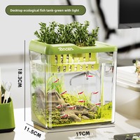 Aquarium Rectangulaire Ultra-Clair Spécialisé pour Poissons Betta et Poissons Rouges – Idéal pour Salon, Bureau ou Table Basse
