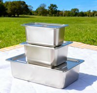 Conteneur alimentaire isotherme professionnel en acier inoxydable avec système thermos/ glacière pour nourriture