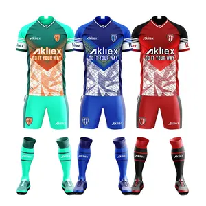 OEM High Quality Quick Dry Factory Cheap Custom Design Men's Soccer Uniform Football Jerseys Soccer FOR Club Jersey Set