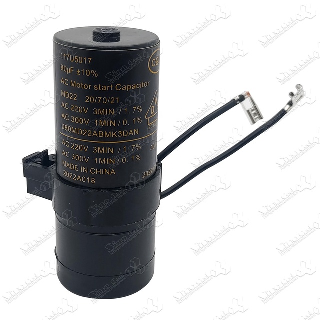 Sino Cool 117U5017 5017 Series Capacitor 80uf 220vac Refrigeration Compressor Starting Capacitor