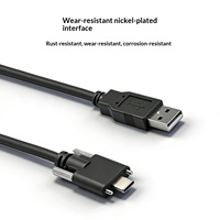 Kabel Data USB2.0 ke Type-C untuk Kamera Industri dengan Sekrup Pengunci Panel Tetap, Fleksibel Tinggi, Rantai Tarik, Tembaga Terlindungi