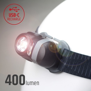 400LM High Quality Rechargeable Lithium Ion Head <b>Torch</b> LED IPX5 Waterproof Headlight with 7 Modes Adjustable Beam up 50m Range - Product Image 3