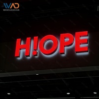 Petites lettres 3D rétroéclairées par LED, enseignes lumineuses personnalisées en acrylique pour la publicité, décoration de boutique et de bureau