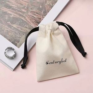 Gift Craft Organic Cotton <b>Canvas</b> Biodegradable Drawstring Dust Bag with Custom Logo <b>for</b> Photo <b>Frame</b> - Product Image 4