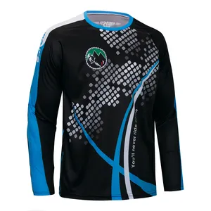 Custom Wholesale Men's MTB Motocross Long Sleeve Mountain Bike Racing Suit Best Riding Downhill Off-Road Cycling Jersey Supplier