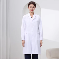 Blouse de laboratoire blanche anti-poussière, idéale pour les salles blanches, les usines pharmaceutiques, la recherche en laboratoire et la protection quotidienne