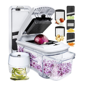 Veggie Chopper Vegetal Chopper Mandoline Slicer Cheese Rallador Multi Blade French Fry Cutter Veggie Dicer Handheld Spiralizer - Product Image 4