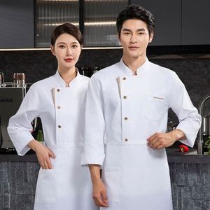 Veste de Chef de Luxe pour Femme, Manches Longues, Uniforme de Cuisine Hôtelière, Bleu Marine, Nouveau Design - Product Image 3