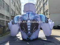 Tête de robot IA gonflable géante en tissu Oxford résistant aux intempéries pour la publicité et la décoration gonflable