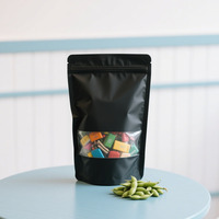 Sachet refermable en papier kraft blanc, résistant à l'humidité, pour petits emballages alimentaires, avec fenêtre, pour aliments pour bébés, chips de pommes de terre