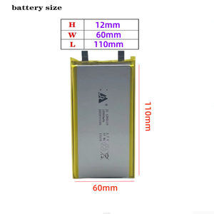 Batería de polímero de litio adecuada 1260110 10000mAh para altavoces y carga de dispositivos móviles - Product Image 2