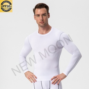 Customized Men's Sports Fitness Running Long Sleeve Sweat-wicking Quick-drying Clothes Long Sleeve Shirt <b>Sunscreen</b> T-shirt - Product Image 3