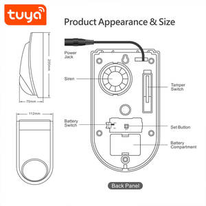 Versión Actualizada, Sistema <span class=keywords><strong>de</strong></span> Alarma con Sirena para Exteriores, WiFi Tuya, Control por Voz y App Smartlife, Impermeable, con Interruptor Anti-manipulación PST-SN31 - Product Image 6