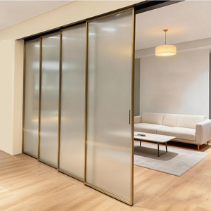 Portes coulissantes pour projets de bureaux, cloisons de bureaux, mur en verre coulissant, salon, <span class=keywords><strong>porte</strong></span> <span class=keywords><strong>coulissante</strong></span> télescopique en verre, usine - Product Image 2