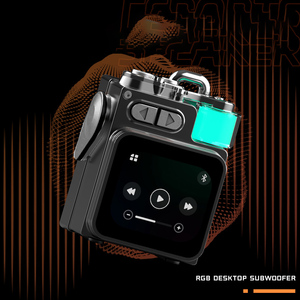 Ngoài trời <span class=keywords><strong>mini</strong></span> xách tay thông minh Màn hình LCD âm nhạc không dây RGB đèn màu xanh Loa răng - Product Image 2