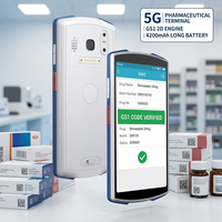 Colector de Datos Farmacéuticos 5G con Android 13, Escáner PDA de Códigos de Barras para Farmacias