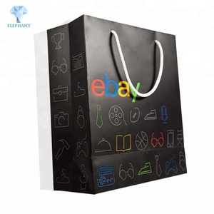 Custom Cheap Good Quality Portable with Handles Black Kraft Paper Bag - Product Image 1
