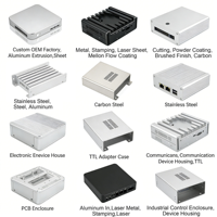 Boîtier en aluminium extrudé pour carte de circuit imprimé, usinage CNC, boîtier d'amplificateur de puissance, boîtier en aluminium extrudé pour applications électriques