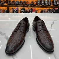 Chaussures Derby en cuir véritable de haute qualité pour hommes, chaussures en cuir pour occasions formelles, chaussures pour hommes faites à la main