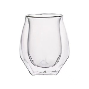 Cốc du lịch thủy tinh hai lớp lò vi sóng an toàn chịu nhiệt màu rắn hiện đại Thiết kế đơn giản nước trái cây mùa hè cốc uống lạnh - Product Image 1