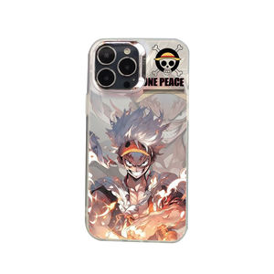 PC Hardshell Anime IMD <span class=keywords><strong>coque</strong></span> argentée double couleur Luffy <span class=keywords><strong>One</strong></span> <span class=keywords><strong>Piece</strong></span> <span class=keywords><strong>coque</strong></span> de téléphone iphone16 15 14 Pro max électroplaqué - Product Image 6