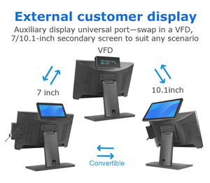 Nhà máy sản xuất hệ thống POS 15.6 inch màn hình cảm ứng vỏ nhựa có thể tháo rời SSD thiết kế cho doanh nghiệp - Product Image 4