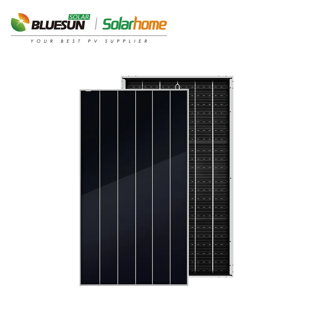 bluesun import solar roof tiles shingle 670 watt bifacial solar cell efficiency for home use factory price