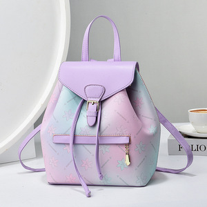 Sac à dos classique en cuir PU imprimé, imperméable, pour femme, idéal pour le bureau, les loisirs et les voyages – Vente en gros usine - Product Image 4