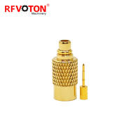 Conectores Coaxiales RF de 50 ohmios Personalizables, Conector Macho Recto MMCX para Soldar o Crimpar, para Cable RG141 RG402