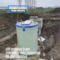 Station de pompage d'eaux usées et de pluie préfabriquée en PRV haute capacité 50-200m³/h, double pompe, PLC SCADA, 220V 380V, relevage souterrain ASEAN