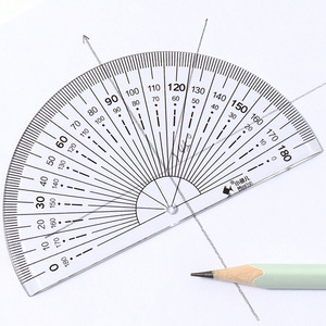 Little Fish Triangular Ruler Set 10cm 45 Degree 30 Degree Student Drawing Geometry <b>Tool</b> Transparent Scale Ruler - Product Image 3