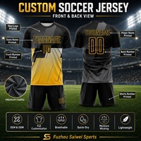 Camiseta de Fútbol Personalizada con Nombre de Jugador, Uniforme de Fútbol Transpirable y Elástico