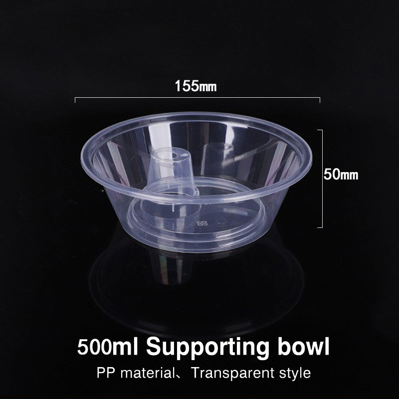 Bol transparent de 500 ml sans couvercle