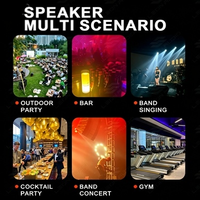 Speaker Aktif Full Range 15 Inch 400+100W Kabinet Plastik Grille Baja Loudspeaker PA untuk Pertunjukan Langsung