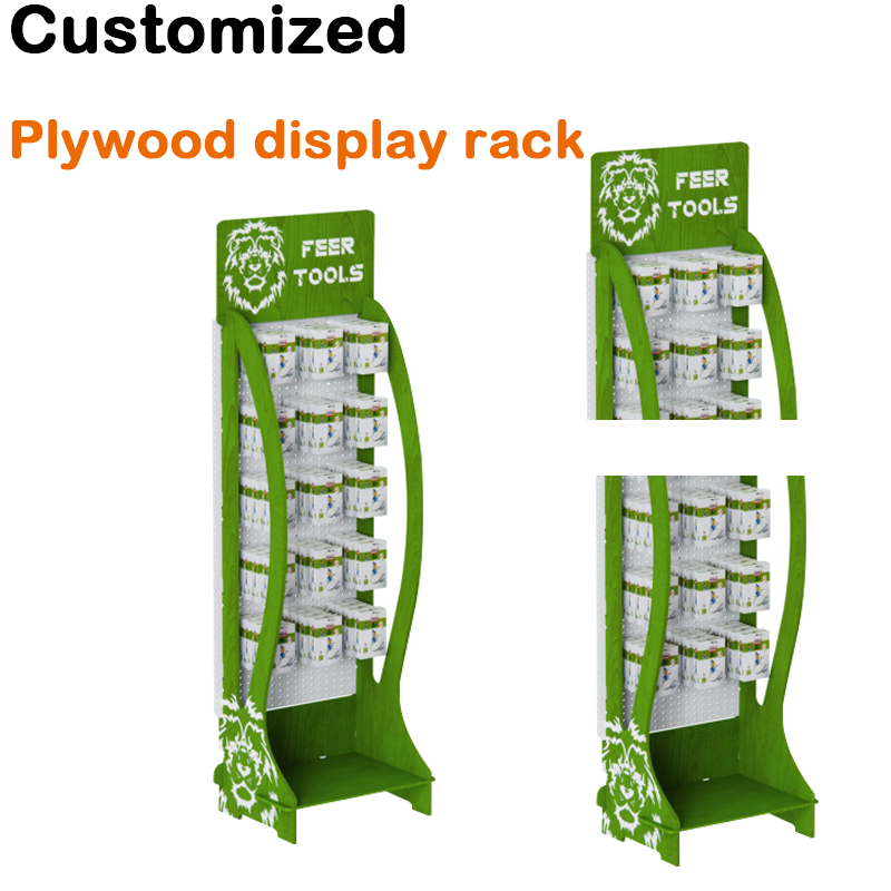 Apache Hot Selling Customized Plywood Wooden Display Rack for Can Storage and Wooden Product Display — view 4