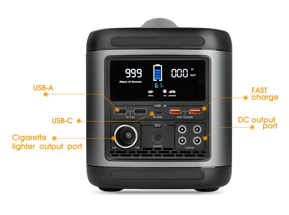 600WH UPS Lifepo4 Portable Power Station Home Outdoor Camping Battery
