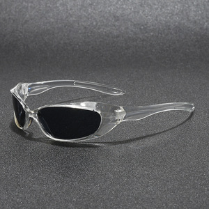 Lunettes de soleil futuristes avant-gardistes à monture intégrale, verres polarisés PC, protection UV400, pour le sport et la mode en extérieur - Product Image 3