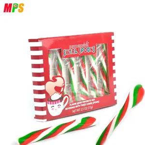 맛있는 파티 달콤한 박하 맛 숟가락 모양 사탕 지팡이