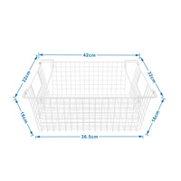 Panier de rangement empilable rectangulaire en fil de fer pour légumes et fruits, rangement en métal pour la cuisine