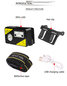 Nouvelle <span class=keywords><strong>lampe</strong></span> frontale LED rechargeable, étanche, avec capteur de pression, ultra-légère et puissante - Product Image 6