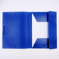 Carpeta de archivos con bolsillos de plástico PP personalizada para la escuela, oficina, papelería, cierre de cuerda elástica, carpeta de archivos
