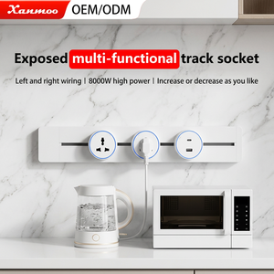 Riel de Enchufes Eléctrico para Cocina, de Escritorio o Pared, 16A, de Aleación de Aluminio, Inalámbrico, Extraíble - Product Image 1