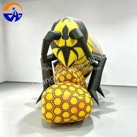 Nouvelle Abeille Gonflable Géante 2026 avec Lumières LED, Modèle Nid d'Abeille Personnalisé en Tissu Oxford, Accessoire Thème Insecte pour Décoration d'Événements