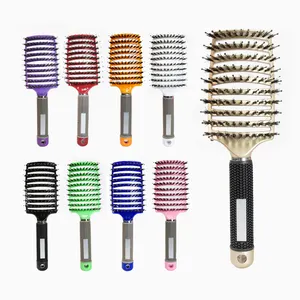 Masterlee Custom Logo Professional Big Curved Comb Vent Detangling Massage Hair Brush