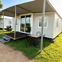 Maison conteneur extensible Shinestone à double aile, bâtiment modulaire préfabriqué portable, aménagement intérieur personnalisé, maison mobile habitable