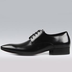 Chaussures habillées en cuir de vachette véritable pour hommes, style brogue à enfiler, bout pointu – Chaussures décontractées respirantes et imperméables avec soutien de la voûte plantaire - Product Image 4